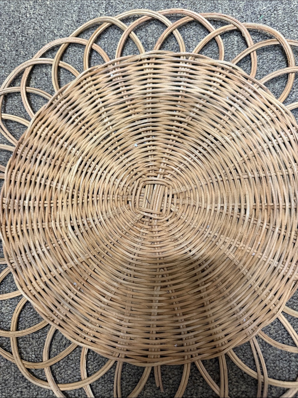 Set of 12-Natural Woven Rattan Decorative Accent Chargers or Placemats- Natural